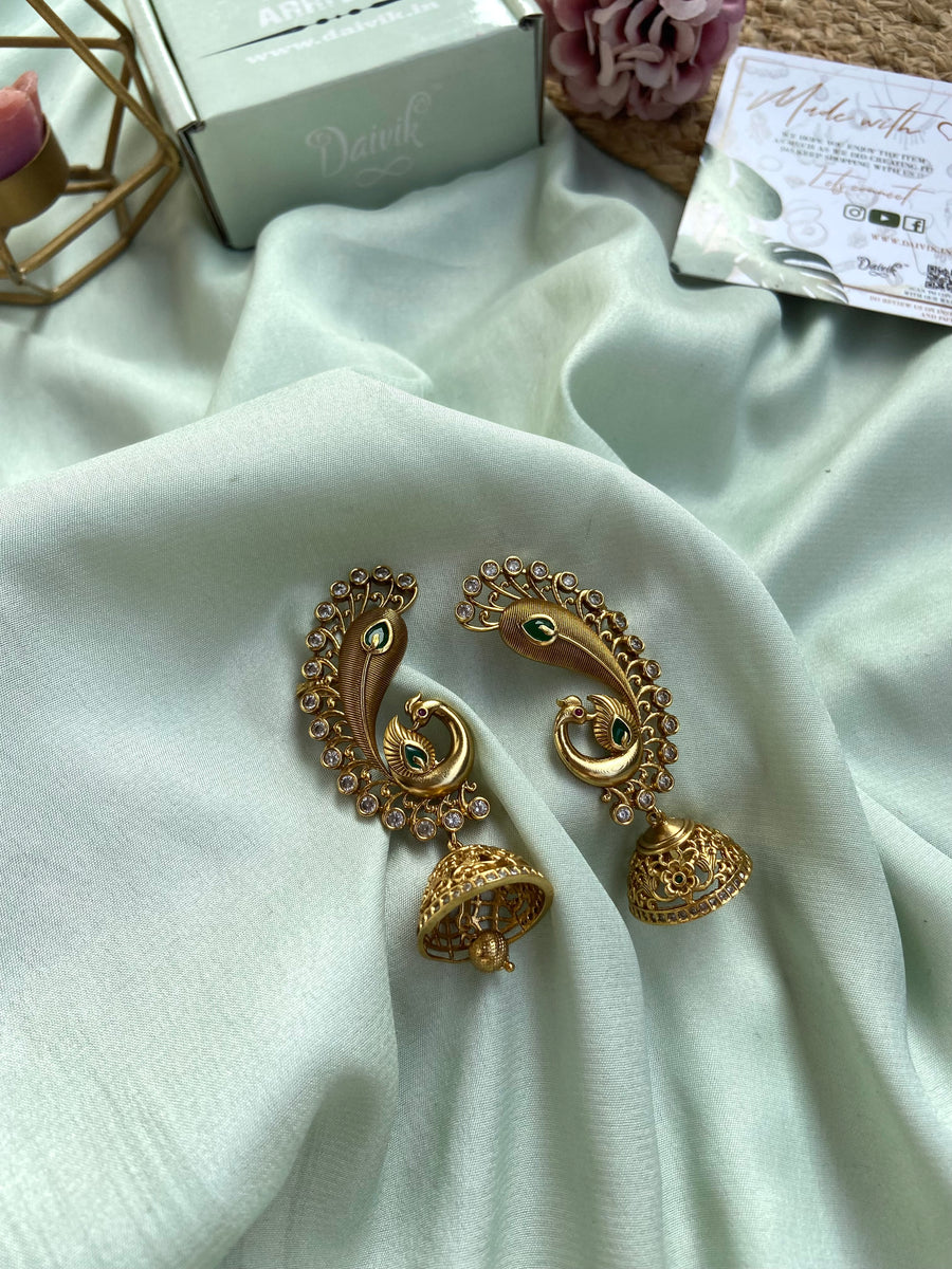 AD Peacock Antique Earcuff