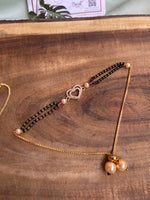 Designer Black Beads Bracelets with Golden Beads