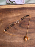 Designer Black Beads Bracelets with Golden Beads