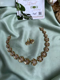 Flower Petal Design Necklace with Earrings