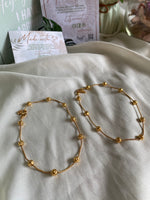 Simple Gold beads Anklets