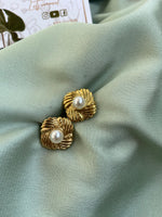 Anti Tarnish Texture Pearl Earrings
