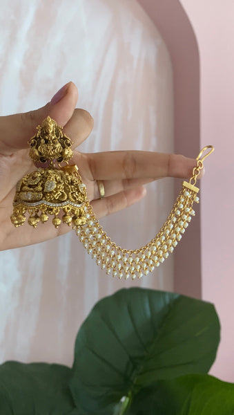 Lakshmi Antique Jhumkas with Mattal