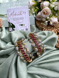 AD Pearl Antique Ruby Bangle Combo