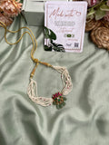 Lotus Kemp White Beads Choker