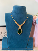 Big Green Pendant Necklace