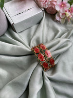 Evergreen Lotus Ruby Bangle