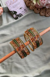 Peacock Green Bangles (Price for Both Hands)