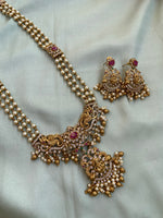 Lakshmi Beads Long Necklace with Earrings