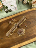 3 in 1 Pure kemp Jadau Choker with Jhumlas (Interchangeable Pendants)