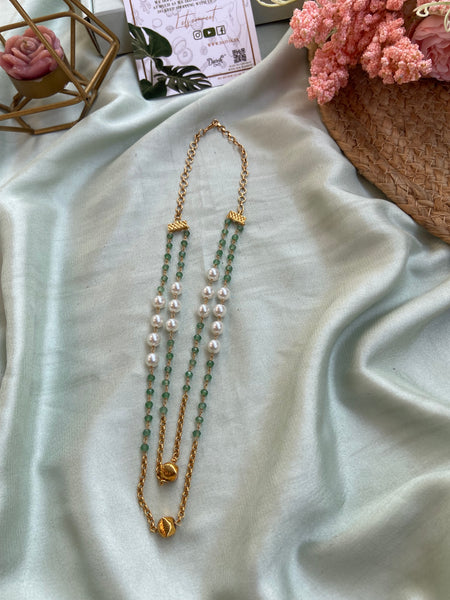 Two Line Chain Designer Pearl Two Line Chain – Daivik.in