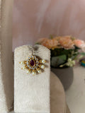 Pearl Kemp Pendant Hasli Necklace with Earrings