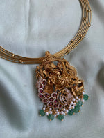 Ganesha Peacock Pendant Hasli Necklace