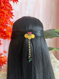 Kundan Lotus Coin / Kasumalai Handmade Hair Pin