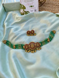 Green Beads Lakshmi choker in 3 variants (Price for Each )