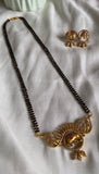 Elephant AD Mangalsutra with Earrings