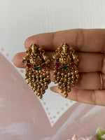 3D Lakshmi Hanging Golden Pearl Balis in Two Colors