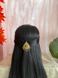 Floral Antique Ruby Green Jada Billai / Choti / Hair Accessory