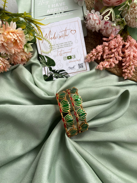 Evergreen Lotus Green Bangles