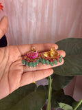 Pure Kemp Brass Peacock Earrings