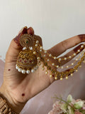 AD Floral Jhumkas with Mattals