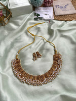 Lakshmi Cluster Pearl Necklace with Earrings