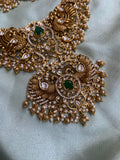 Classic Antique Peacock Necklace with Earrings