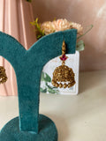 Kemp lotus Jhumkas in 2 colours