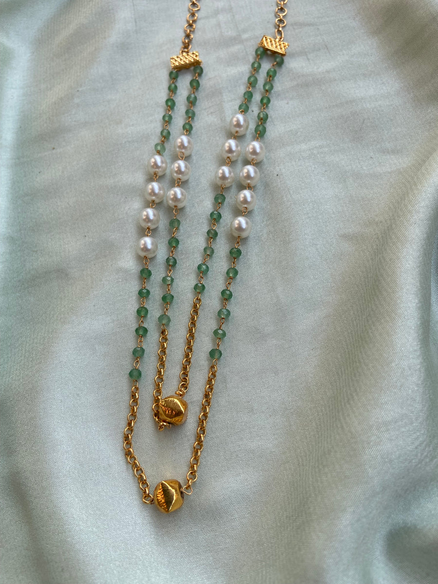 Two Line Chain Designer Pearl Two Line Chain – Daivik.in