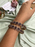 AD Purple Flower Bangles