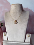 3D Ganesha Invisible chain with Earrings