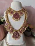 Pure Kemp Brass Short and Long Necklace with Earrings