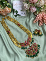 Peacock Non idol Kasumalai (Long haram )with Earrings