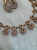 Simple AD Floral Necklace with Earrings