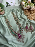 Victorian Hydro Doublet Stone Necklace with Earrings