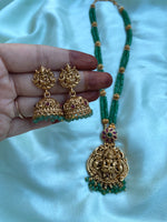 Lakshmi pendant flower Jhumkas