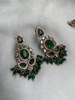 Premium Three Layer AD Necklace with Earrings in two Colors