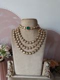Isha Ambani Inspired Moissanite Layered Necklace with Earrings