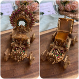 Antique Temple Chariot Style Kum Kum Box