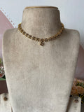 Diamond Look alike Floral Necklace with Earrings