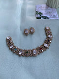 Mossonite Victorian Necklace with earrings