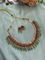 Strawberry beads Kemp Necklace with Studs