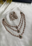 Victorian 3 Layered Necklace with Earrings