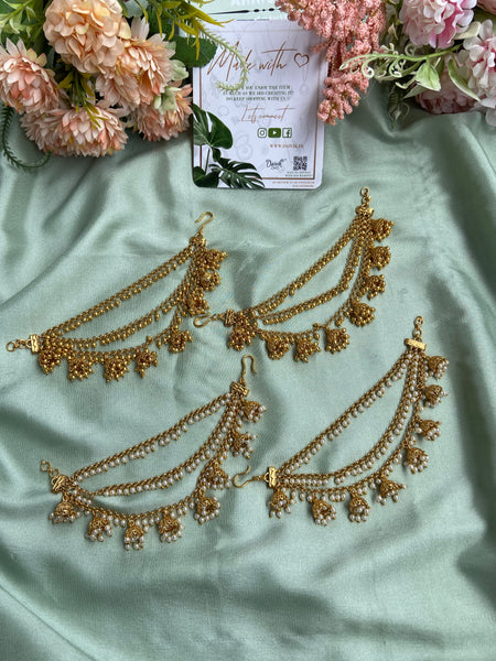 Three Line Jhumki Mattals in Two Colors (Price for Each Pair)