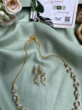 Simple Floral AD Necklace with Earrings