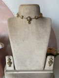 Moissanite Flower Necklace with Earrings