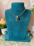 AD Diamond Necklace with earrings in 4 colours
