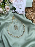 Simple Floral AD Necklace with Earrings