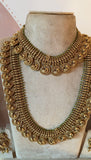 Antique Short and Long Peacock Coin Necklace with Earrings (Available in Short, Long and Combo)