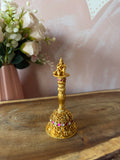 Premium Temple Style Antique Brass Bell with Lakshmi, Hanuman & Ganesha Idols (Price for Each)